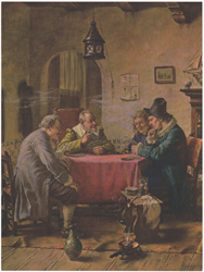 Pub, Tavern, Drinking, Playing Cards vintage prints